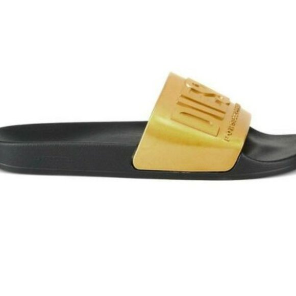 New Diesel Mayemi Logo Slide Sandals Made in Italy Size 9